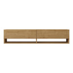 Melosa wall-mounted TV cabinet in oak shade 141x30x31cm - Image 4