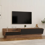 Eclipse TV cabinet in sonoma-anthracite shade 160x35x35cm - Image 3