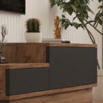 Eclipse TV cabinet in sonoma-anthracite shade 160x35x35cm - Image 4