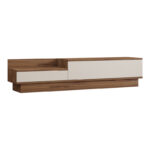 Eclipse TV cabinet in cream-oak shade 160x35x35cm