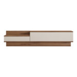 Eclipse TV cabinet in cream-oak shade 160x35x35cm - Image 5