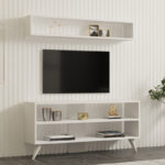 Prestige living room set in white 120x29.6x50cm - Слика 2