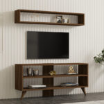 Prestige living room set in walnut 120x29.6x50cm - Image 2