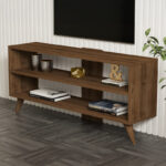 Prestige living room set in walnut 120x29.6x50cm - Image 4