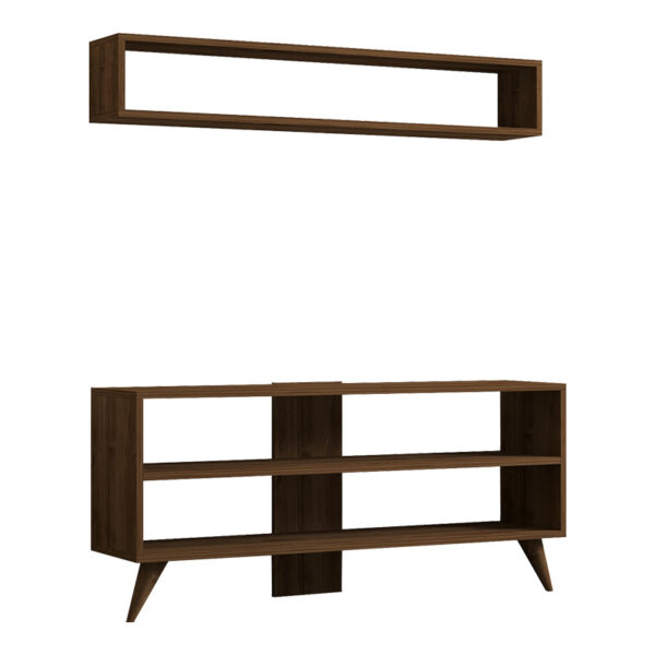 Prestige living room set in walnut 120x29.6x50cm