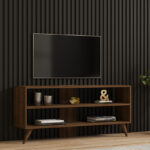 Prestige tv set in walnut 120x29.6x50cm - Image 2