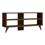 Prestige tv set in walnut 120x29.6x50cm