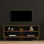 Prestige tv set in walnut 120x29.6x50cm - Image 3