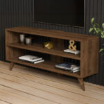 Prestige tv set in walnut 120x29.6x50cm - Image 4