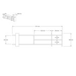 Rinia TV cabinet in oak-anthracite shade 153.60x26x40cm - Слика 6