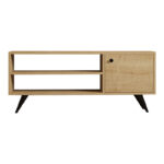 Wison TV cabinet in oak shade 120x29x50cm - Image 4