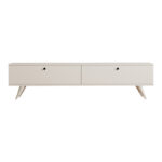 Jate TV cabinet in white 160x25x40cm - Image 5