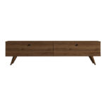 Jate TV cabinet in walnut 160x25x40cm - Image 5