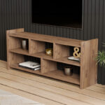 Kapri TV cabinet in sonoma shade 120x28x55cm - Image 3