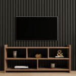 Kapri TV cabinet in sonoma shade 120x28x55cm - Image 4