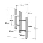 Wall shelf Tabal in white shade 49.4x14.5x85cm - Слика 2