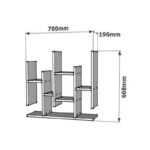 Bemba wall shelf in walnut shade 70x19.6x68.8cm - Image 3