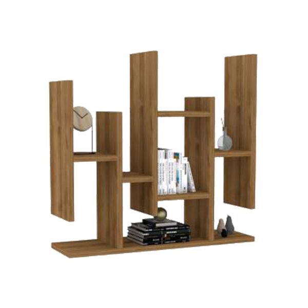 Bemba wall shelf in walnut shade 70x19.6x68.8cm