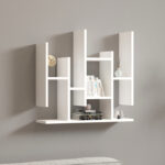 Bemba wall shelf in white shade 70x19.6x68.8cm