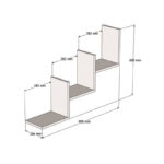 Mauer wall shelf in walnut shade 90x19.6x60cm - Слика 3