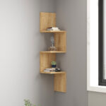 Corner wall shelf Insta in oak 25x25x105.5cm