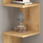 Corner wall shelf Insta in oak 25x25x105.5cm - Image 3