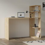 Desk with bookcase Mergo in oak shade 121x51x75cm - Слика 2