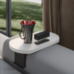 Linea side table in white with black metal legs 20x35x10cm - Слика 2