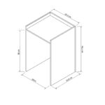 Cuci laundry cabinet in oak shade 60x62x99cm - Слика 4