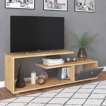 TV cabinet Botan in anthracite-oak shade 120x30x42cm - Image 2
