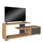 TV cabinet Botan in anthracite-oak shade 120x30x42cm