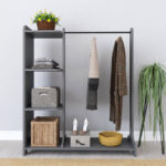 Renesme entrance furniture in anthracite shade 106x45x128cm - Image 2