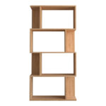 Kadu bookcase in oak shade 72x22x147cm - Image 2