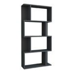 Kadu bookcase in anthracite shade 72x22x147cm