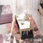 Coffee table Naya natural-anthracite 93x46x43cm - Слика 2