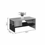 Coffee table Naya natural-anthracite 93x46x43cm - Слика 4