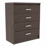 Chest f 4 drawers Olympus  in walnut colour 80x40x95
