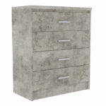 Комода со 4 фиоки Olympus во античка антрацит боја 80x40x95