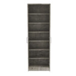Shoe cabinet Sante 21 pairs dark antique anthracite 60x37x183cm - Image 4