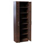 Shoe cabinet Sante 21 pairs walnut 60x37x183cm - Слика 2