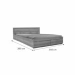 Semi-double bed Olympus with drawer castillo-oak 140x200cm - Слика 6