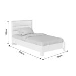 Bed Olympus in white colour 100x200 - Слика 3
