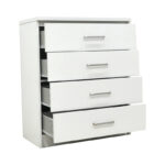 Chest f 4 drawers Olympus  in white colour 80x40x95 - Слика 2