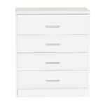 Chest f 4 drawers Olympus  in white colour 80x40x95 - Слика 3
