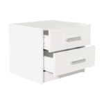 Nightstand Olympus with 2 drawers in white colour 47.5x40.5x40.5 - Слика 3