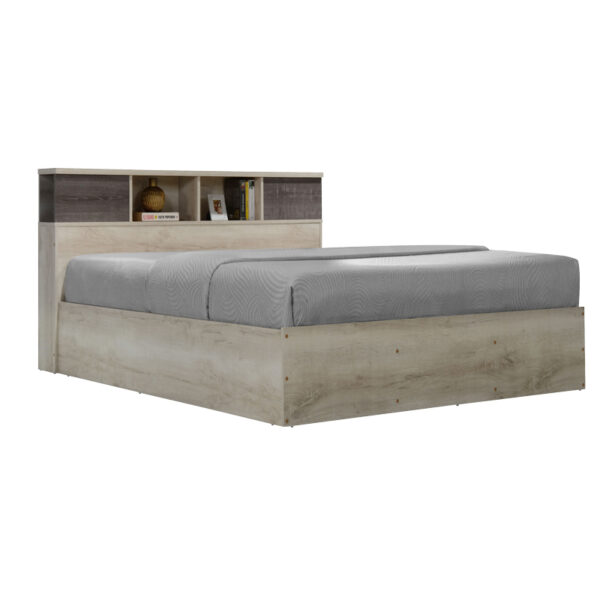 OLYMPUS double bed in castilo oak color 140x200cm