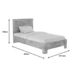 Student bedroom furniture package OLYMPUS I set of 3 pieces in antique anthracite shade - Слика 5