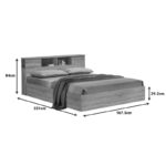 Double bed Olympus in sonoma colour 160x200 - Слика 4