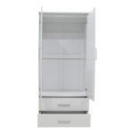 Wardrobe Olympus with 2 doors and drawers in white colour 81x57x183 - Слика 5