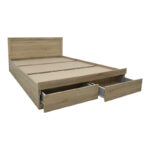 Bed Olympus with drawer in light oak color 140x200cm - Image 3